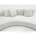 Modern New Design Small Fabric Curved Corner Sofa